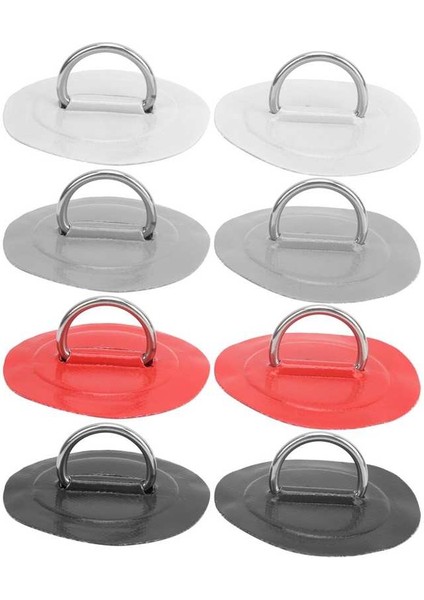 Siyah Stil 2 Adet Şişme Bot Kayık D-Ring Pad Yama Pvc Deniz D-Ring Pad Paslanmaz Çelik Sabit Toka (Yurt Dışından)