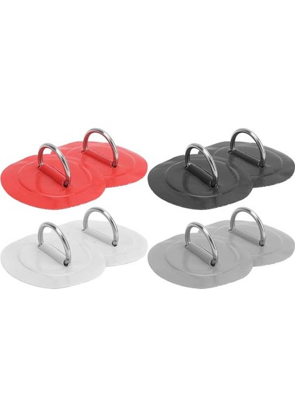 Siyah Stil 2 Adet Şişme Bot Kayık D-Ring Pad Yama Pvc Deniz D-Ring Pad Paslanmaz Çelik Sabit Toka (Yurt Dışından)