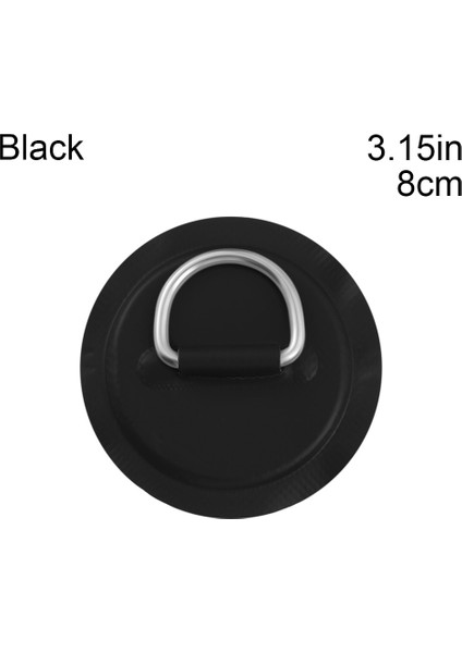 Siyah 8cm 1pc Tarzı Kürek Sürükle Güvenli Kancalar Şişme Bot Kayık Motor Takozu Motor Standı Tutucu Güvenli Sürükleme Halat Kancası D-Ring Pad Yama Deniz (Yurt Dışından)