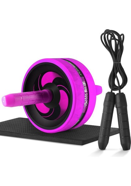 Geri B Tarzı Rulo ve Atlama Ipi Gürültü Yok Karın Tekerlek Ab Rulo Mat ile Egzersiz Fitness Ekipmanları Aksesuarları Vücut Geliştirme (Yurt Dışından)