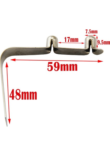 Çift Düğmeli 7,5 mm Stili 5 Parça Tek Düğme Klipsi mm Kayık Kürek Snap Yay Klipsi Çadır Direği Kilidi (Yurt Dışından)