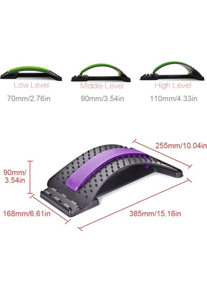 No.3 Tarzı Back Massager Stretcher Multi-Level Adjustable Neck Stretch Fitness Lumbar Cervical Spine Relax Support Pain Relief Equipment (Yurt Dışından) indirimleri