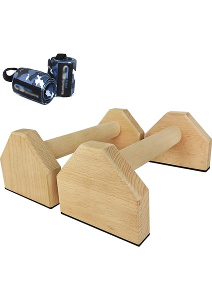 Fildişi Tarzı Push Up Kolları Atlamalar Için Ahşap Push Up Bar Amut Şınav ve Calisthenics Ev Için Fitness Egzersiz Ekipmanları (Yurt Dışından)