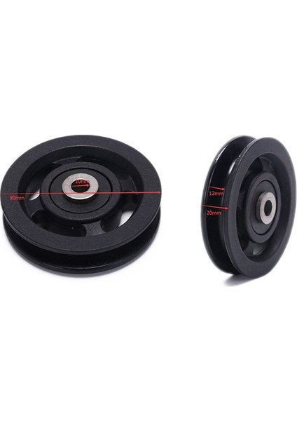 Kırmızı Stil High Black Wearproof Nylon Bearing Pulley Wheel 3.5" Cable Gym Universal Fitness Sports Lifting Equipment Part (Yurt Dışından)