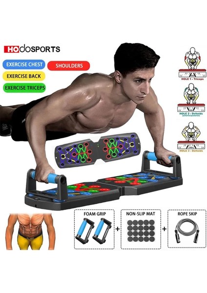 Gri Stil Katlanır Push-Up Board Home Gym Egzersiz Masası Taşınabilir Fitness Ekipmanları Karın Geliştirme Desteği Kas Egzersiz Ekipmanları (Yurt Dışından) indirimleri