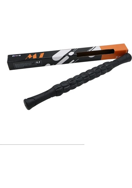 M1 Siyah Stil Masaj Sopası Spor Salonu Kas Masaj Silindiri Yoga Çubuğu Vücut Relax Aracı Selülit Önleyici Tetik Noktası Çubuğu ile 5 Noktalı Dikenli Top (Yurt Dışından)
