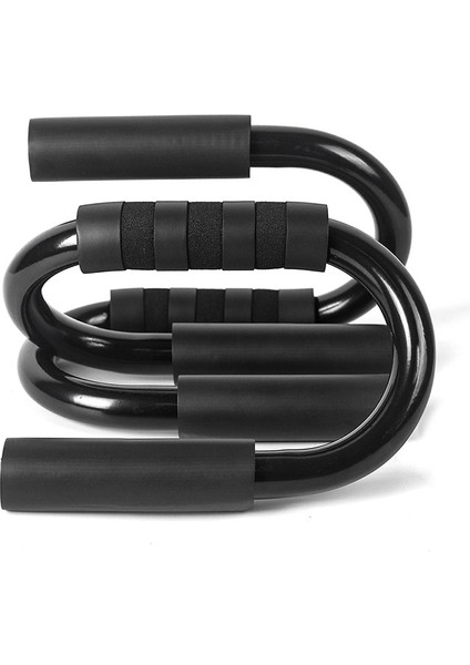 Siyah Stil Şınav Standları Ev Spor Salonu Fitness Ekipmanları Göğüs Kas Eğitimi Süngeri I-Şekilli Push Up Braketi Kapsamlı Egzersiz (Yurt Dışından)