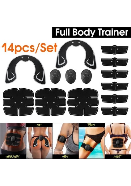 Ems Abs Karın Kası Stimülatörü Eğitmen Ems Abs Kalça Eğitmen Kasları Elektrostimülatör Toner Ev Spor Salonu Egzersiz Eğitimi Dişli (Yurt Dışından)