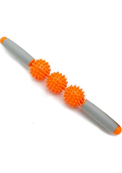 3q Çubuk Turuncu Stili Masaj Sopası Spor Salonu Kas Masaj Silindiri Yoga Çubuğu Vücut Relax Aracı Selülit Önleyici Tetik Noktası Çubuğu ile 5 Noktalı Dikenli Top (Yurt Dışından)