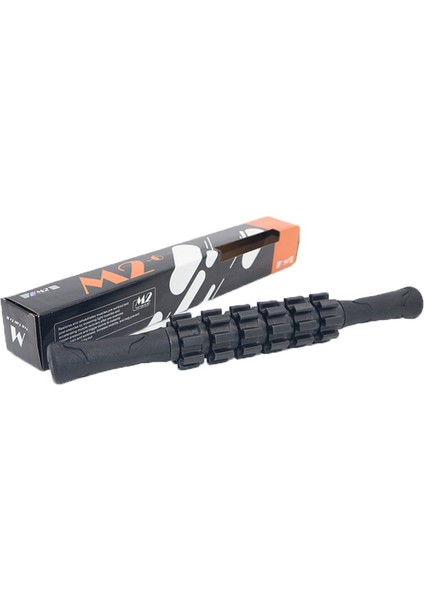 M26C Siyah Stil Masaj Sopası Spor Salonu Kas Masaj Silindiri Yoga Çubuğu Vücut Relax Aracı Selülit Önleyici Tetik Noktası Çubuğu ile 5 Noktalı Dikenli Top (Yurt Dışından)