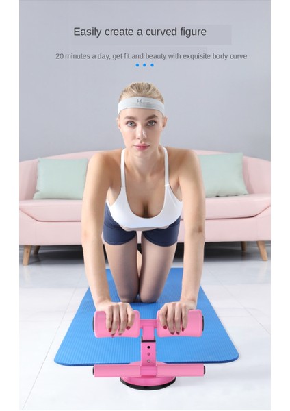 Pembe Stil Oturun Yardımcı Cihaz Vantuz Tipi Karın Rulo Bel Sabit Ayak Yoga Egzersiz Karın Fitness Ekipmanları Odası (Yurt Dışından) fırsatları