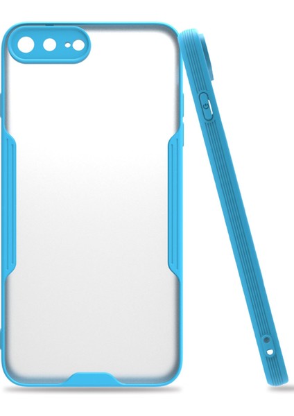 Iphone 8 Plus Kılıf Platin Silikon - Mavi 300099