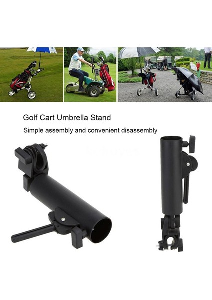 Siyah Stil Dayanıklı Ayarlanabilir Açı Evrensel Şemsiye Tutucu Golf Arabası Açık Spor Aksesuarları Için Standı Aksesuarı (Yurt Dışından) fiyatları