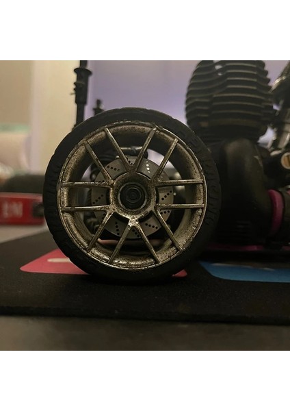 Floresan Sarı Tarzı 4 Adet Metal Fren Diski Jant Kutusu Metal Hex Adaptörü Akura D4 On-Road Yarış Rc Araba Parçaları (Yurt Dışından) fırsatları