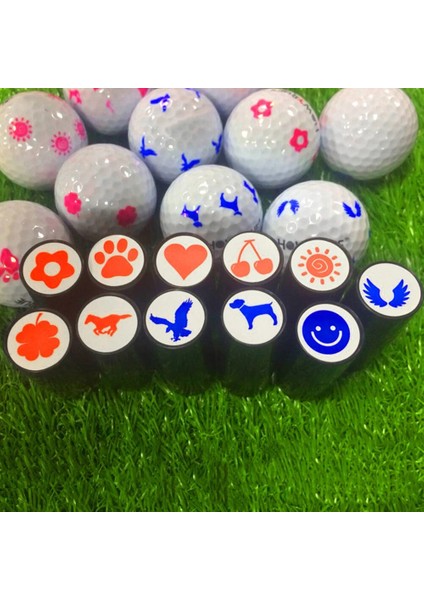 Bir Stil Golf Topu Damgalayıcı Damga Işaretleyici Gösterim Mühür Çabuk Kuruyan Plastik Çok Renkli Golf Adis Aksesuarları Golfçü Hediye (Yurt Dışından)