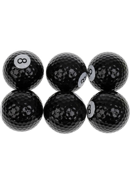 Bilardo Topu Stili 6 Parça Set Spor Topları Desen Yenilik Golf Topları Uygulama Topları Golf Aksesuarları Golfçü Hediyesi (Yurt Dışından)