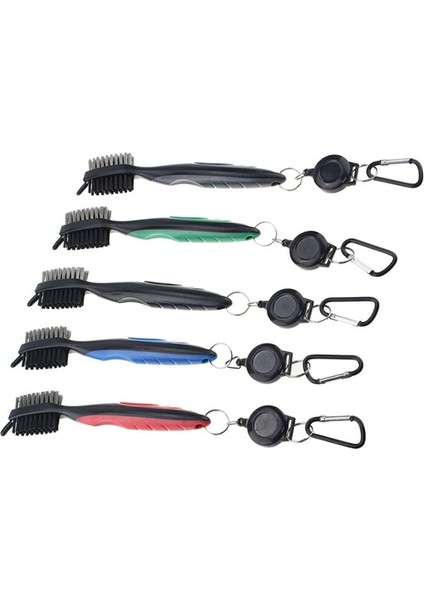 Koyu Gri Tarzı Golf Kulübü Temizleme Fırçası Çift Taraflı, Geri Çekilebilir Zip-Line Aracı Aksesuarları ile Golf Kulübü Için Anahtarlıklı (Yurt Dışından) fırsatları
