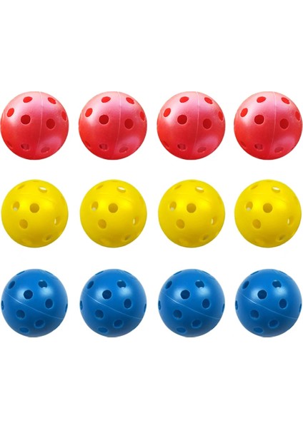 12PCS Red Balls Style 12 Paket Çok Renkli Plastik Golf Antrenman Topları Hava Akışı Içi Boş Çap 1. Sürüş Menzili Için Golf Topları Salıncak Egzersizi Yeni (Yurt Dışından) modelleri