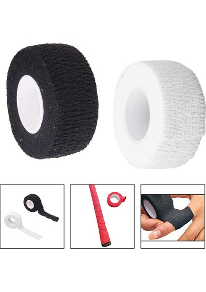 Beyaz Stil Yüksek Elastik Bandaj Kaymaz Spor Anti Blister Bant Golf Kulübü Sticker Tack Kavrama Parmak Sarma Açık Araçları 2.5cm * 4.5m (Yurt Dışından) fiyatları