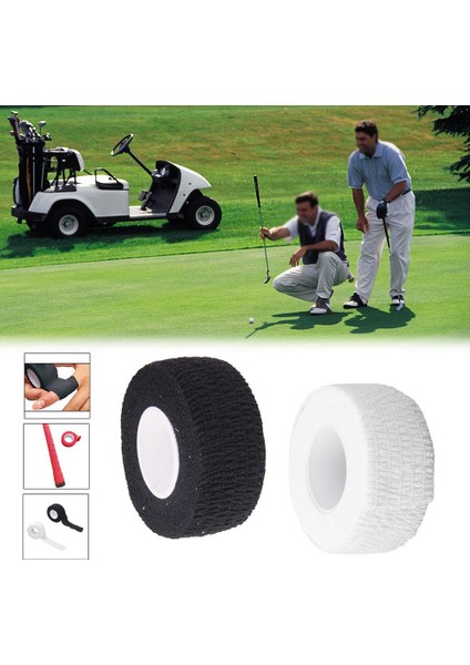 Beyaz Stil Yüksek Elastik Bandaj Kaymaz Spor Anti Blister Bant Golf Kulübü Sticker Tack Kavrama Parmak Sarma Açık Araçları 2.5cm * 4.5m (Yurt Dışından) fırsatları