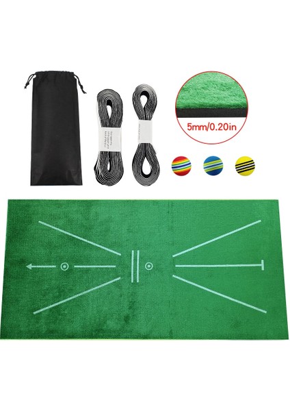 Kısa Stil 5 mm Stili Golf Salıncak Matı Vuruş Yön Işareti Izi Kapalı Ev 11.8" x Golf Salıncak Antrenman Pedi W Ractic Ball (Yurt Dışından)