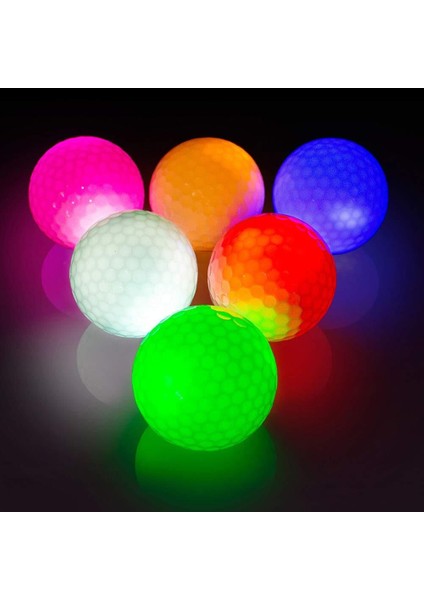 Sarı Stil Profesyonel Golf Topları LED Işıklı Gece Golf Topları, Yeniden Kullanılabilir ve Uzun Ömürlü Glow Eğitim Golf Uygulama Topları (Yurt Dışından)