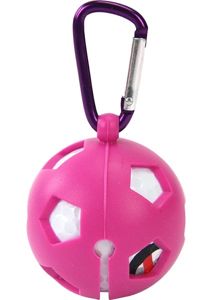 Gül Kırmızı Tek Delik Stili Golf Topu Koruyucu Kapak Yumuşak Silikon Bel Tutucu Kol Saklama Çantası Anahtarlık Golf Aksesuarları Spor Araçları (Yurt Dışından)