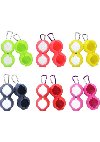 Gül Kırmızı Tek Delik Stili Golf Topu Koruyucu Kapak Yumuşak Silikon Bel Tutucu Kol Saklama Çantası Anahtarlık Golf Aksesuarları Spor Araçları (Yurt Dışından) fiyatları