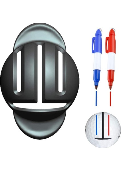 Resim Stili Olarak Golf Topu Hattı Liner Topu Işaretleme Aracı Hizalama Aracı ve Golf Topu Işaretleme Kalemi Açık Golf Eğitim Aksesuarları (Yurt Dışından)