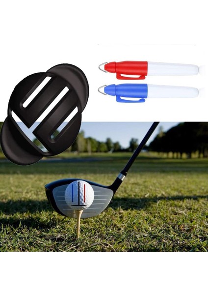 Resim Stili Olarak Golf Topu Hattı Liner Topu Işaretleme Aracı Hizalama Aracı ve Golf Topu Işaretleme Kalemi Açık Golf Eğitim Aksesuarları (Yurt Dışından) fırsatları