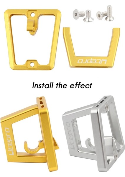 Siyah Stil Litepro Ön Taşıyıcı Bisiklet Parçaları Brompton Alüminyum Alaşım Domuz Burun Panniers Blok Braketi Çanta Rafları Katlanır Bisiklet (Yurt Dışından)