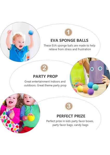 Rastgele Renk Stili Komik Stres Topları Çocuklar Için Küçük Renkli Eva Sünger Stres Giderici Toplar (Yurt Dışından) fiyatları
