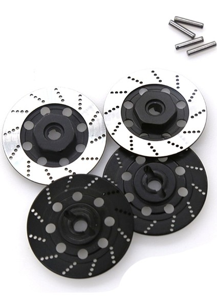 Siyah Stil 4 Adet Metal Fren Diski Jant Kutusu Metal Hex Adaptörü Akura D4 On-Road Yarış Rc Araba Parçaları (Yurt Dışından)