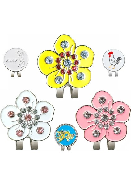 Bir Stil Golf Topu Işareti Sevimli Tasarım Işareti Golf Topu Pozisyonu Artı Manyetik Golf Şapka Klipleri Bling Golf Işaretleyici Eğitim Yardımcıları Ücretsiz Gemi (Yurt Dışından) fiyatları