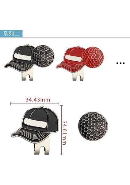 C2 Stili 55 Çeşit Farklı Tasarım Golf Marker W Golf Şapka Klipsi Kelepçe Golf Topu Mark (Hayvanlar, Şarap Bardağı, Bitkiler, Ayakkabı, Bayrak) 1 Adet (Yurt Dışından)