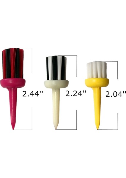18 Adet Tarzı Dayanıklı Golf Tees Plastik Kırılmaz Eğitim Fırçası Tee Set Top Tutucu Temizleyici Aracı Golfçü Aksesuarları (Yurt Dışından)