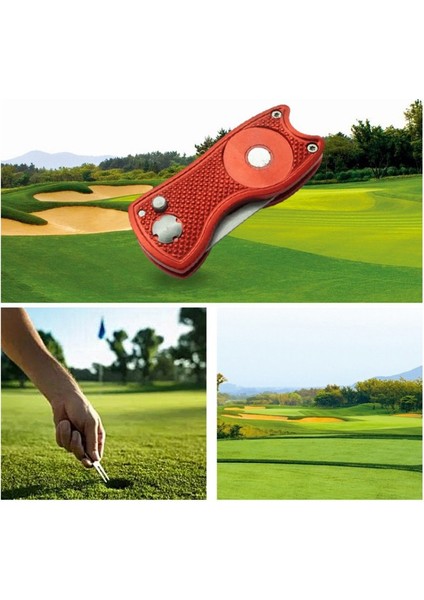 Mavi Stil Mark Golf Topu Aracı ile Katlanabilir Golf Divot Aracı Pitch Oluk Temizleyici Golf Dirgen Golf Aksesuarları Yeşil Çatal Koyarak (Yurt Dışından) modelleri