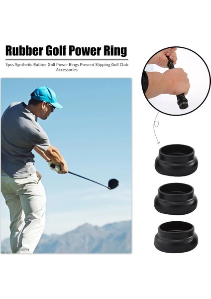 Sentetik Kauçuk Golf Güç Halkaları Konumlandırma Kaymayı Önler Golf Aksesuarları Düşmeyi Önler (Yurt Dışından)