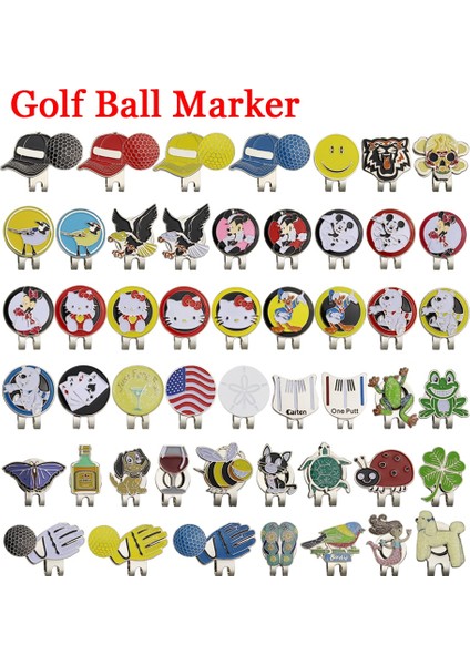 F Stili Yeni Golf Topu Mark + Golf Şapka Klipsi Manyetik Alaşımlı Işaretleyici Golf Aksesuarları Eagle Tiger Bir Atıcı Flog Şarap Cam Şanslı Yonca (Yurt Dışından) fiyatları
