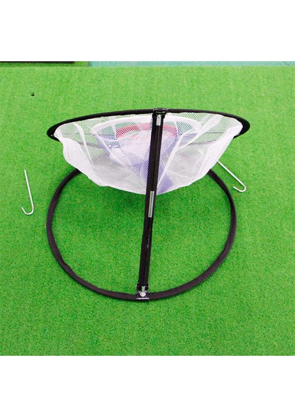 1net ve 18 Adet Top Stili Gog Golf Pop Up Iç Mekan Dış Mekan G Atış Kafesleri Paspaslar Pratik Kolay Net Golf Eğitim Yardımcıları Metal + Net (Yurt Dışından)