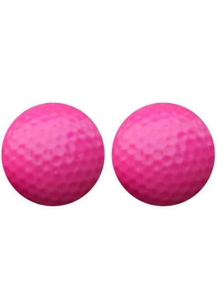 Pembe Tarzı 2pcs Useful Golf Practice Balls Solid Color Golf Light Balls Smooth Impact Resistant Portable Solid Golf Ball (Yurt Dışından)