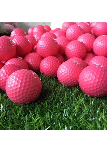 Pembe Tarzı 2pcs Useful Golf Practice Balls Solid Color Golf Light Balls Smooth Impact Resistant Portable Solid Golf Ball (Yurt Dışından) fırsatları