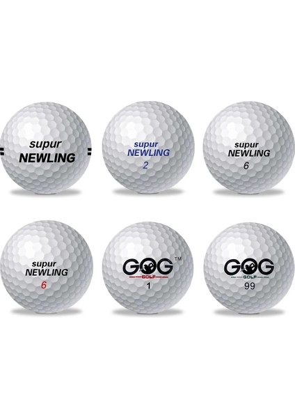 Ribbon Opening Ball Style Golf Topu Gog ve Supur Newling Golf Topları Supur Uzun Mesafe Desteği Özel Logo (Yurt Dışından)