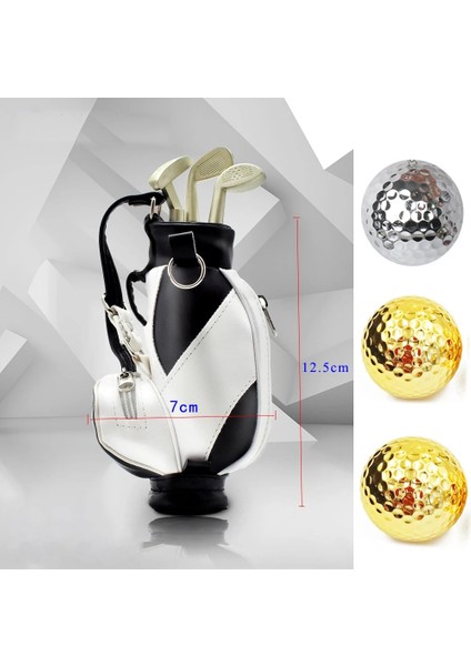 Golf Seti Stili Golfçü Için Benzersiz Gümüş Altın Golf Topları Kapalı Açık Salıncak Atıcı Eğitim Uygulama Topları Baba Arkadaş Noel Için Hediye (Yurt Dışından)