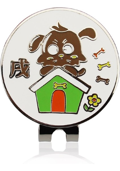Köpek Stili 1.18 "golf Ball Mark W Manyetik Golf Şapka Klipsi Kore Amerika Bayrağı Öpücük Çiçek Kartal Ejderha Golf Marker Dro (Yurt Dışından)