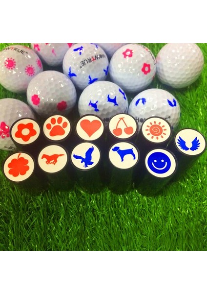 1 Adet Rastgele Stil Golf Topu Stamper Çabuk Kuruyan Plastik Damga Marker Gösterim Mühür Golf Kulübü Aksesuarları Sembol Golfçü Hatıra Hediye (Yurt Dışından) modelleri