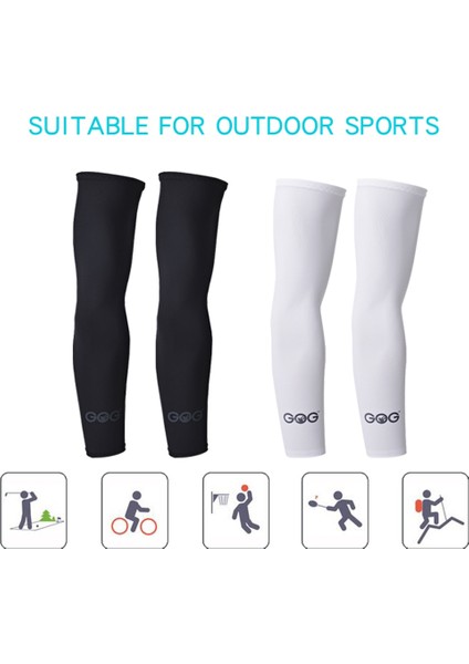 Gri Stil Gog Golf Kol Soğutma Yüksek Elastik Kol Kol Güneş Uv Koruma Bisiklet Basketbol Futbol Koşu Golf Doğa Sporları (Yurt Dışından) fırsatları