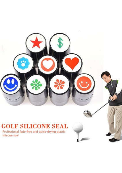 Kırmızı Stil Action Correction Device Silicone Stamp Stamper Golf Ball Stamper 3 Color Durable Not Fade Sporting Golf Seal Romantic Outdoor (Yurt Dışından)
