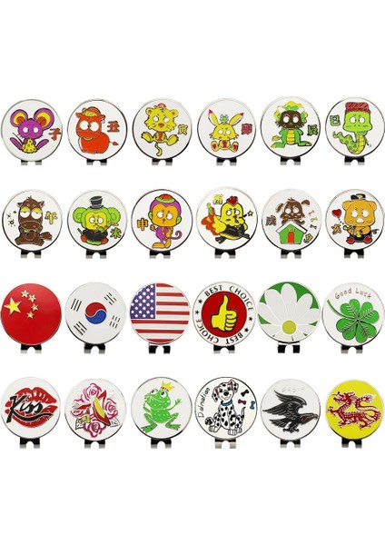 W Stili Manyetik Şapka Klipsli Golf Topu Işareti 1. Golf Işaretleyici Karikatür Bayrağı Zodiac Dro (Yurt Dışından) fiyatları