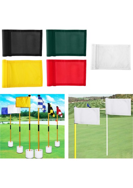 Yeşil Stil Düz Renk Golf Pin Bayrağı, 9.65' Lx 5.9' H, Yard Kupası Flagstick Bardakları Için Yeşil Bayraklar Koymak Çim Deliği Masters Tüpleri Bayrak (Yurt Dışından) fiyatları